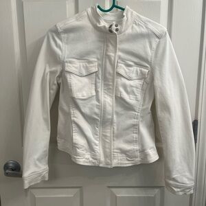 Women's White stretch jean Jacket